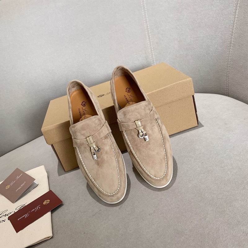 Beige Suede Penny Loafers